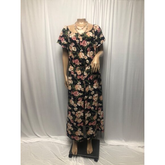 Vine and Love Dress Shorts Underneath Womens Size Large Navy Floral Cute Comfy - Picture 6 of 9